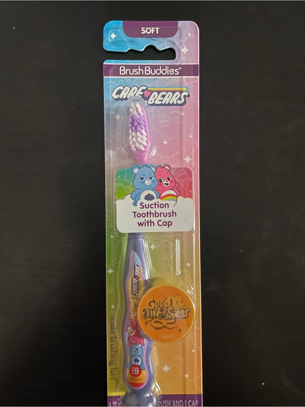 Care Bears Purple Kids Toothbrush with Suction Cap
